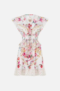 Waisted Short Ruffle Dress