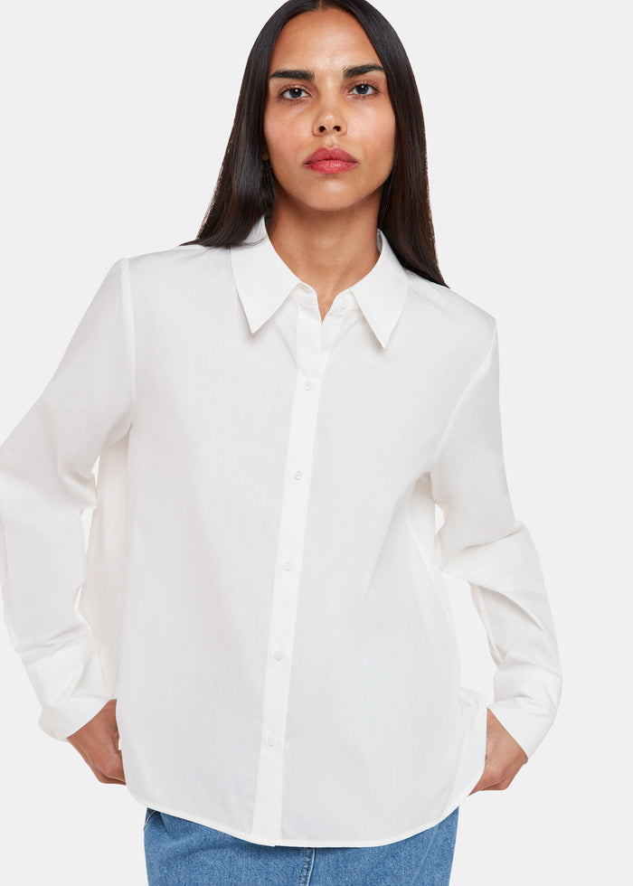 White Boxy Cotton Shirt