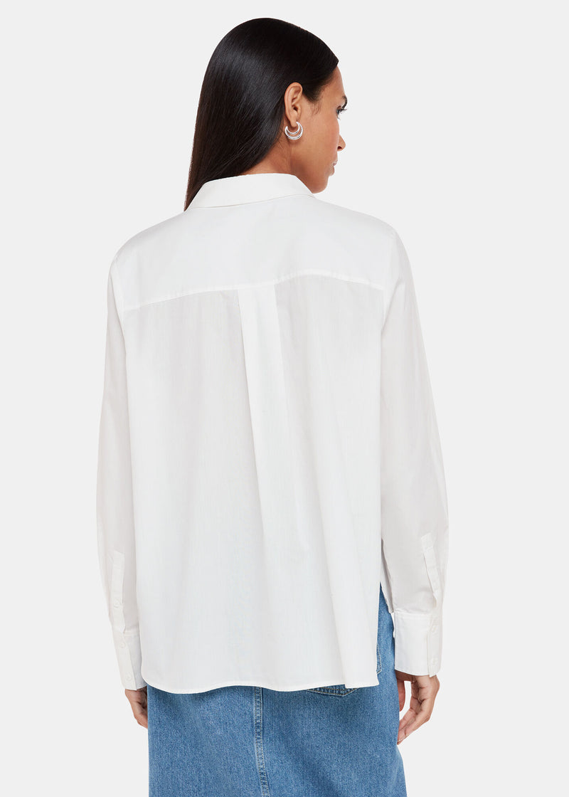 White Boxy Cotton Shirt