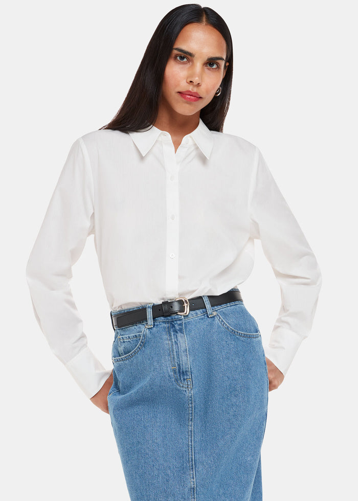 White Boxy Cotton Shirt