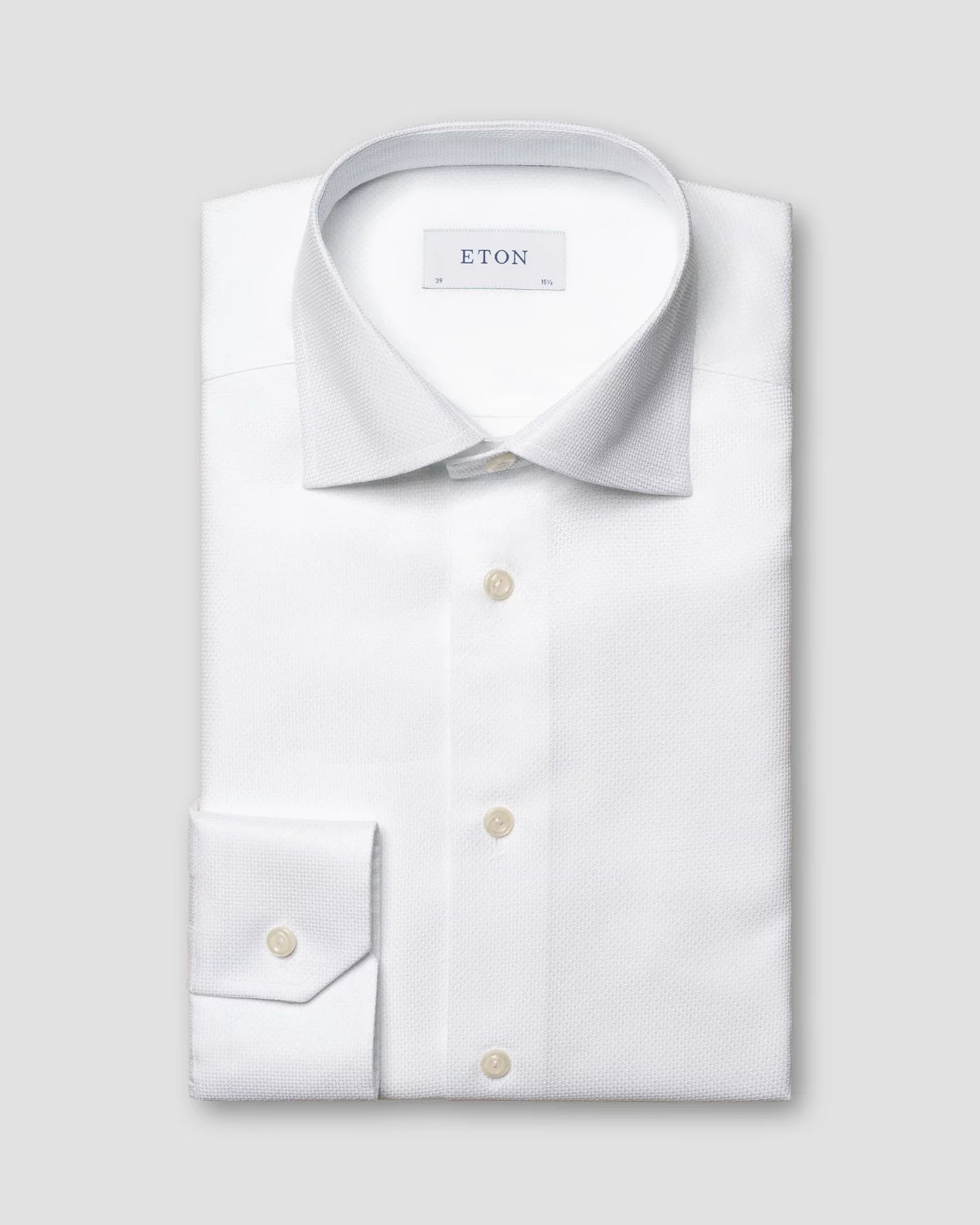 White Slim Cotton & Tencel Lyocell Shirt