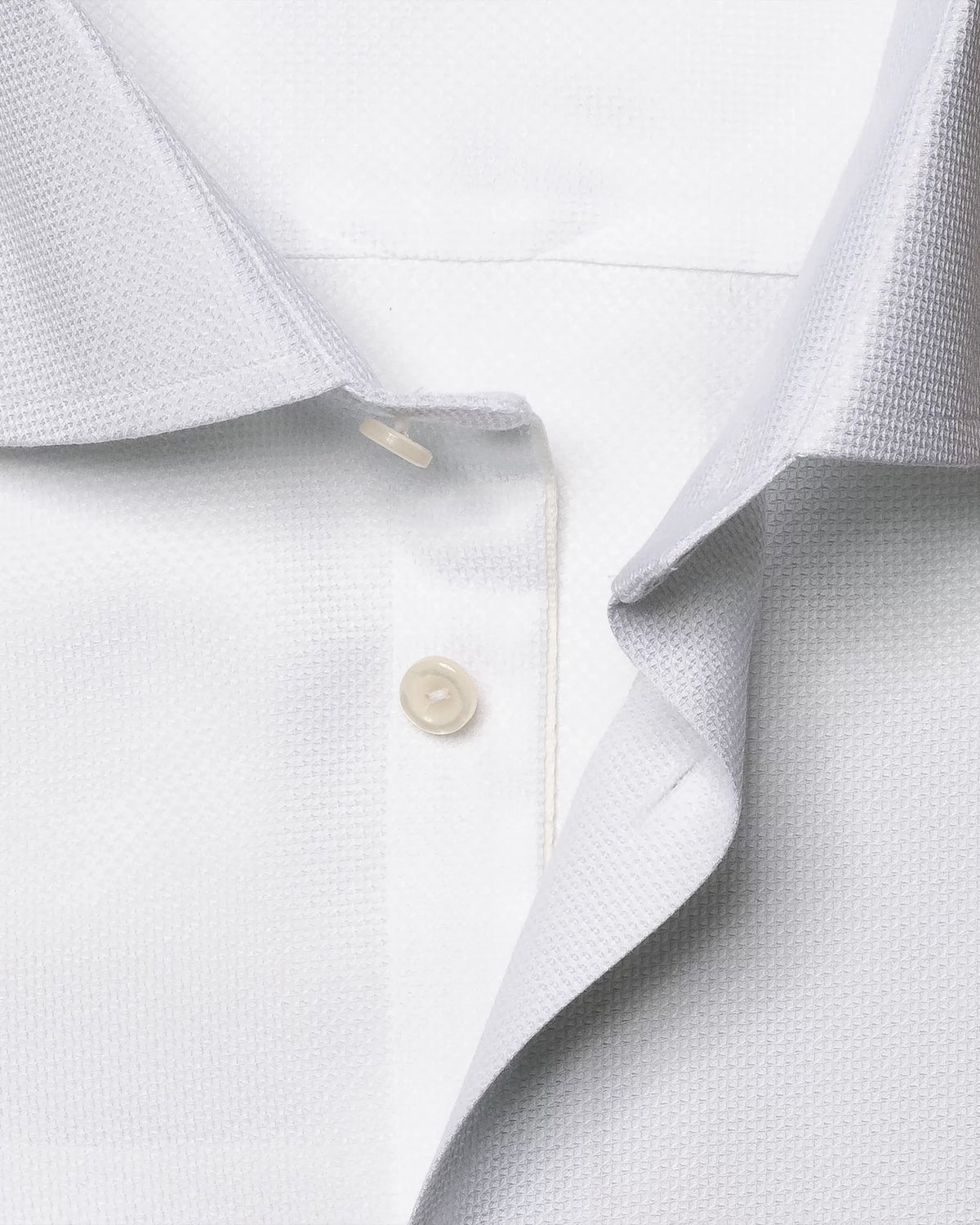 White Slim Cotton & Tencel Lyocell Shirt