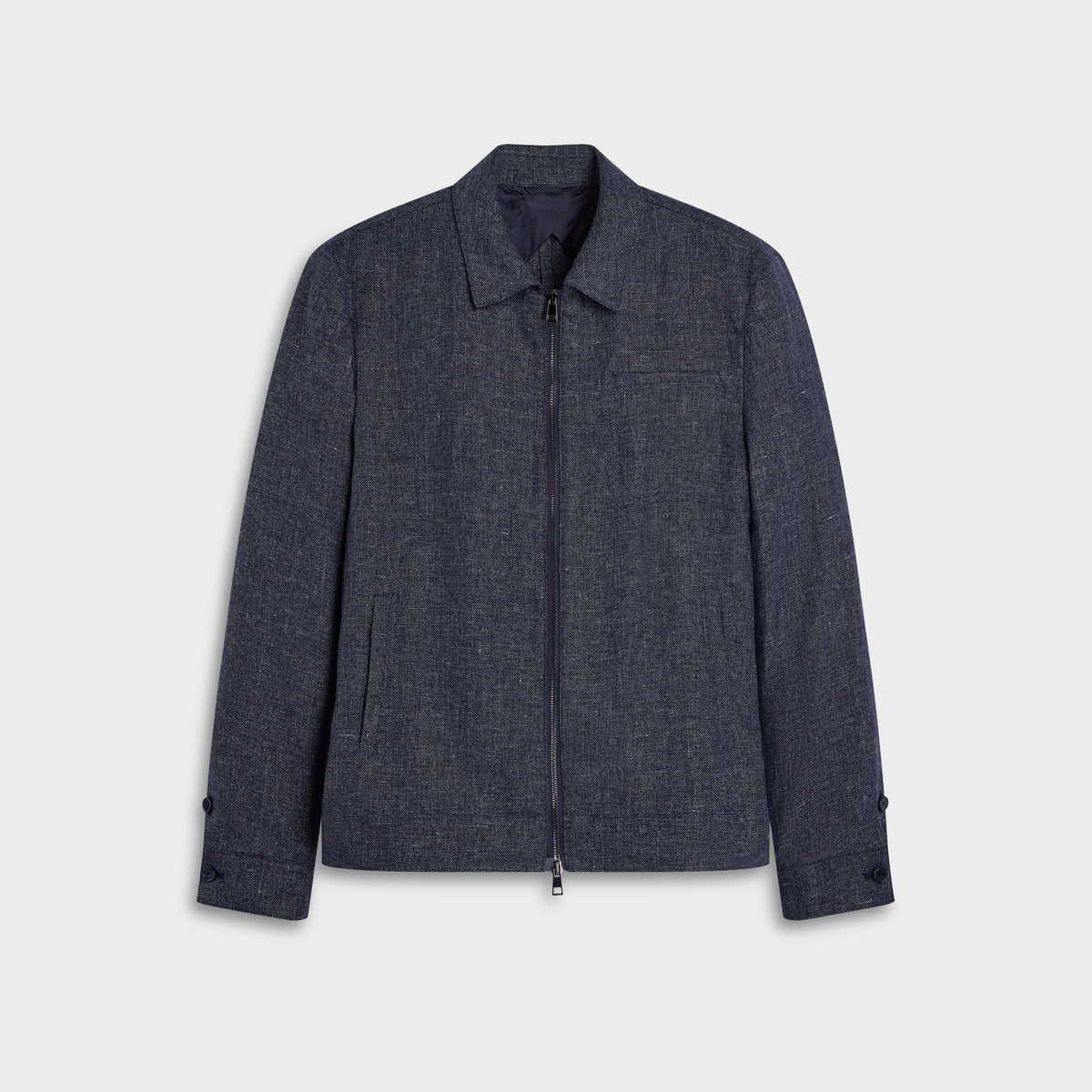 Wool Linen Hopsack Jacket