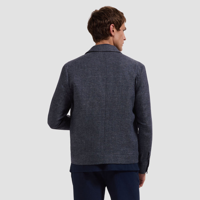 Wool Linen Hopsack Jacket