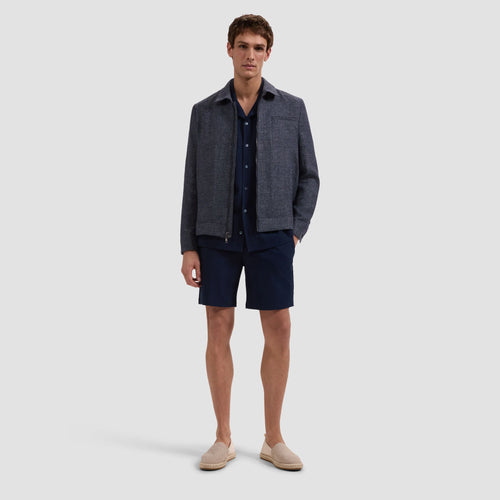 Wool Linen Hopsack Jacket