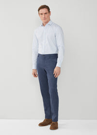 Wool and Silk Herringbone Chinos