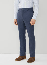 Wool and Silk Herringbone Chinos