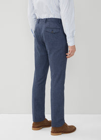 Wool and Silk Herringbone Chinos