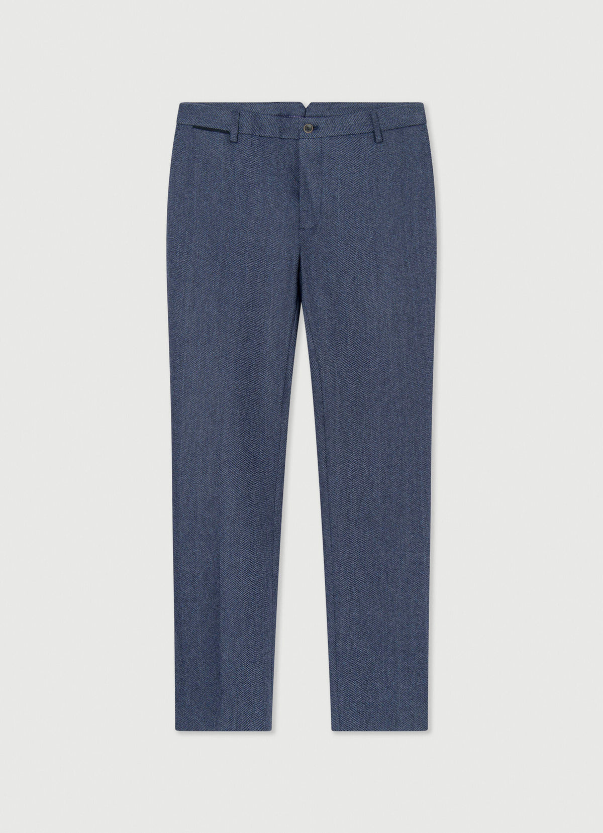 Wool and Silk Herringbone Chinos