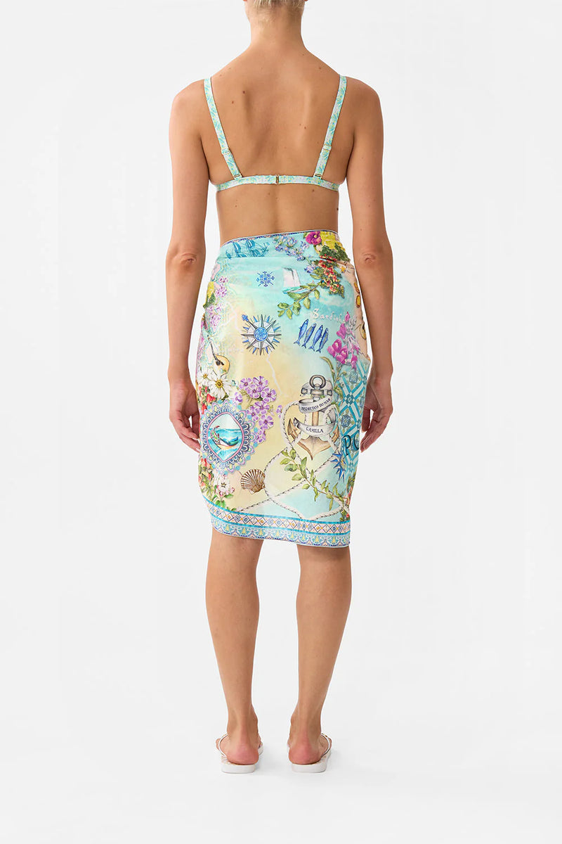 Woven Short Sarong with Tassels
