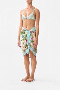 Woven Short Sarong with Tassels