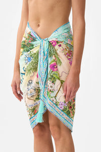 Woven Short Sarong with Tassels