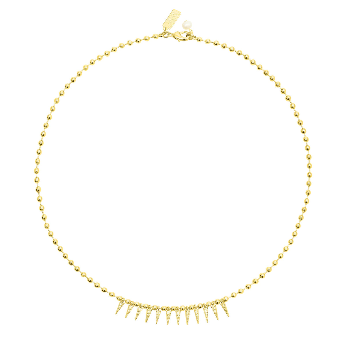 CZ Spike Drop Necklace