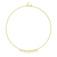 CZ Spike Drop Necklace