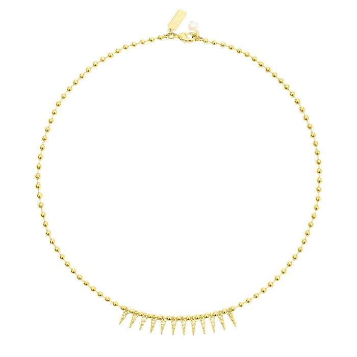 CZ Spike Drop Necklace