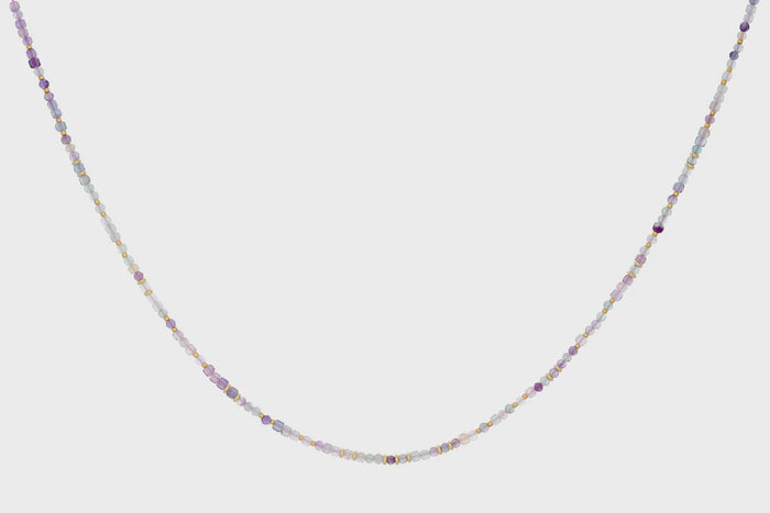 Allegra Gold & Rainbow Fluorite Necklace