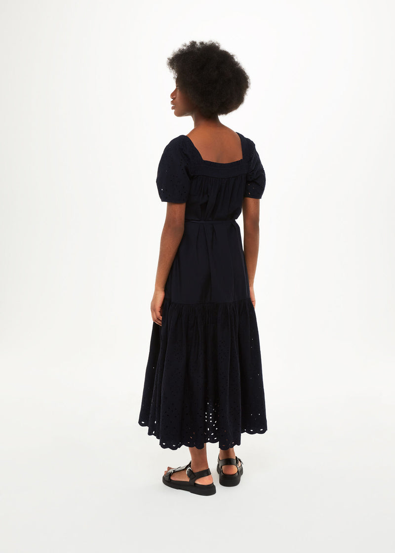 Broderie Poplin Trapeze Dress