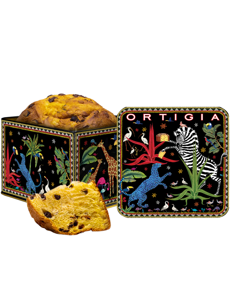 Chocolate Panettone in Jungle Tin