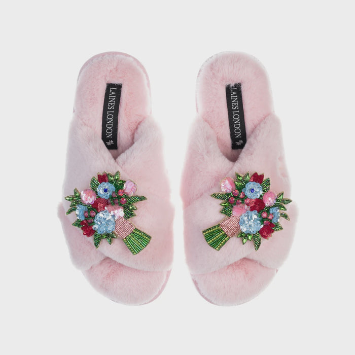 Double Floral Bouquet Slippers