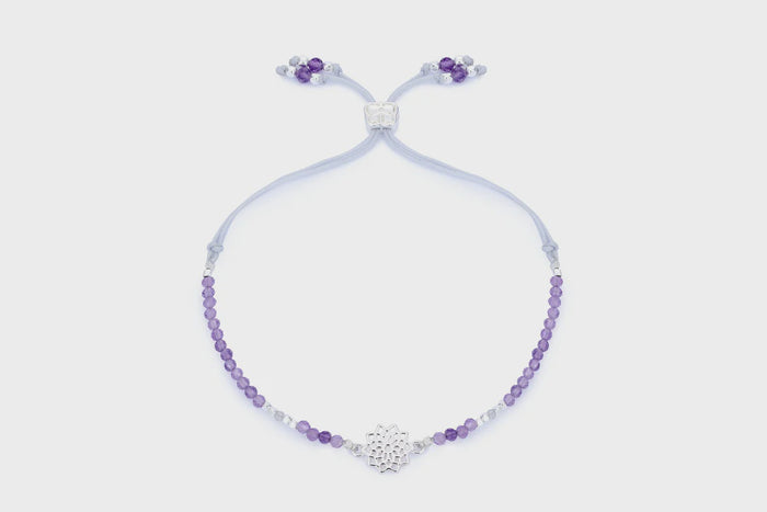 Crown Chakra Amethyst & Labradorite Silver
