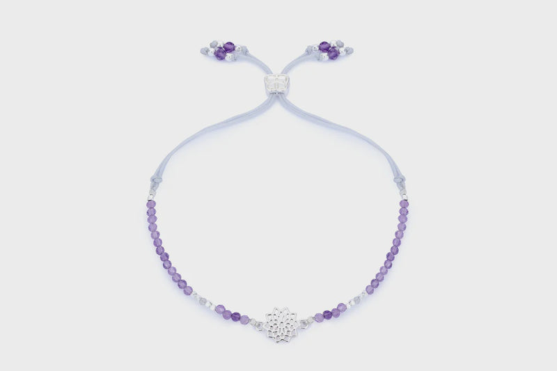 Crown Chakra Amethyst & Labradorite Silver