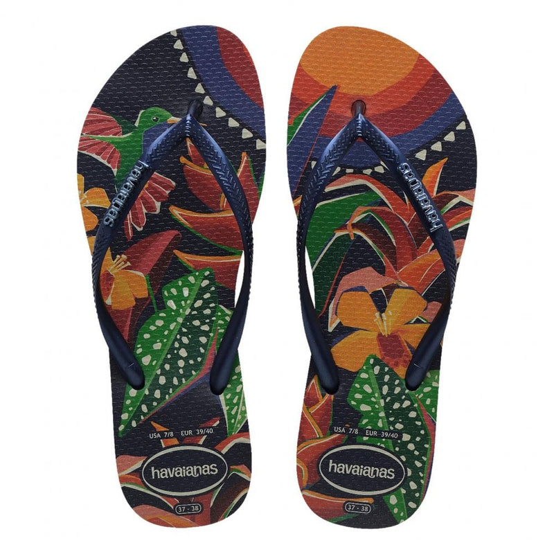 Women's Slim Tropical Navy