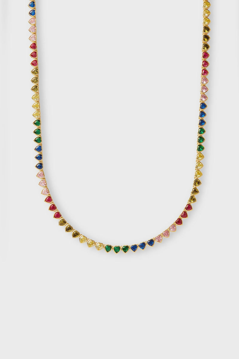 Rainbow Hearts Necklace