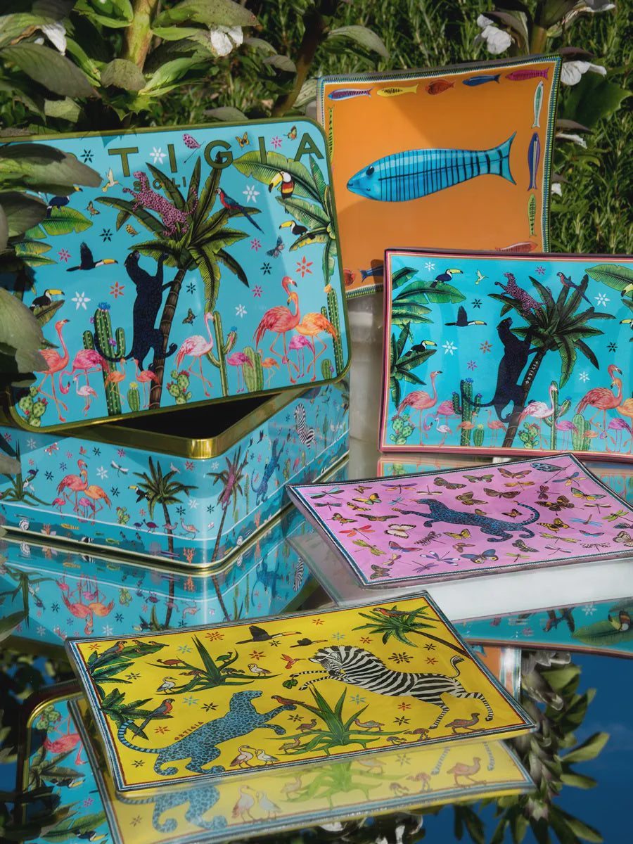 Tin Jungle 4 Glass Plates