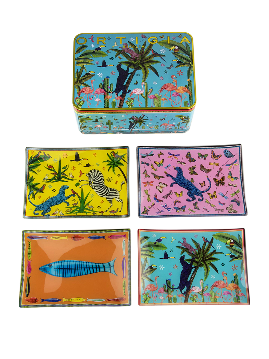 Tin Jungle 4 Glass Plates
