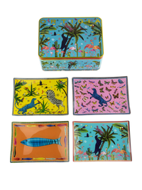 Tin Jungle 4 Glass Plates
