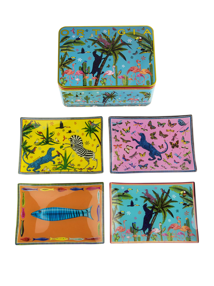Tin Jungle 4 Glass Plates