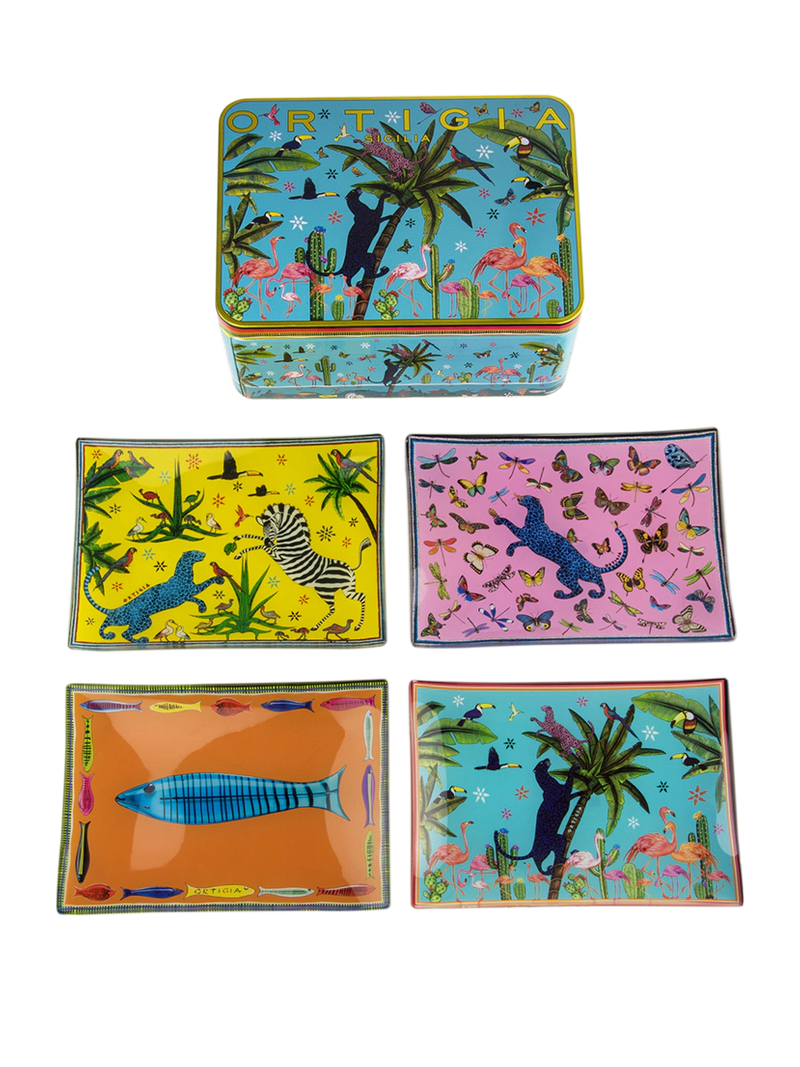 Tin Jungle 4 Glass Plates