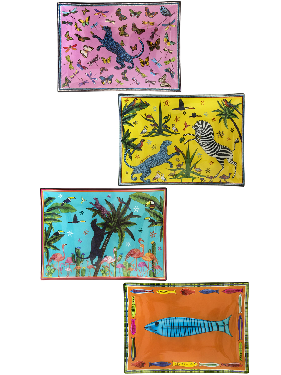 Tin Jungle 4 Glass Plates