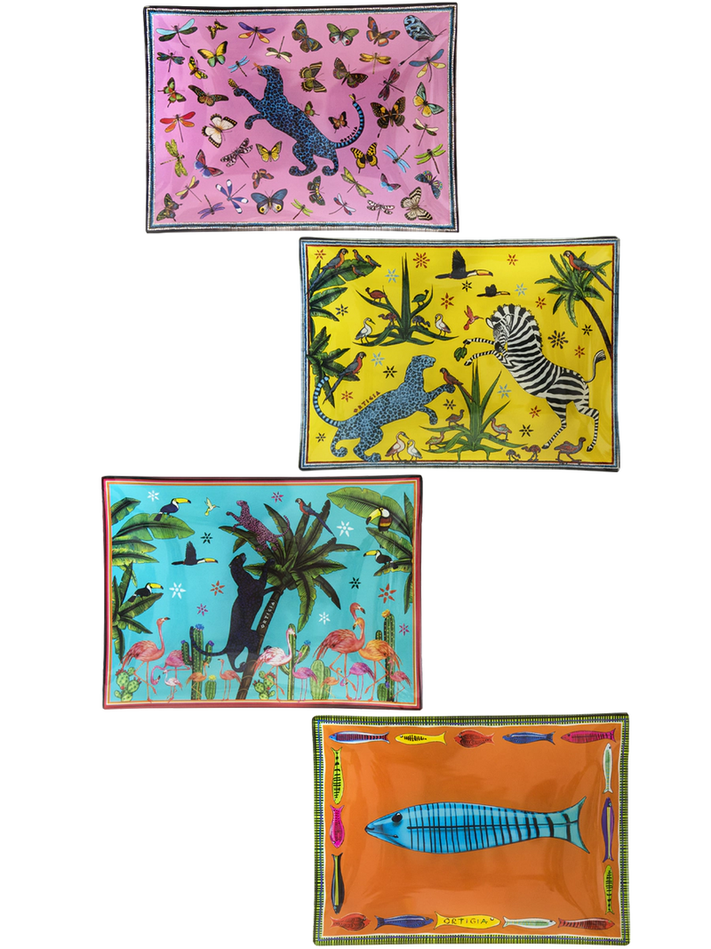 Tin Jungle 4 Glass Plates