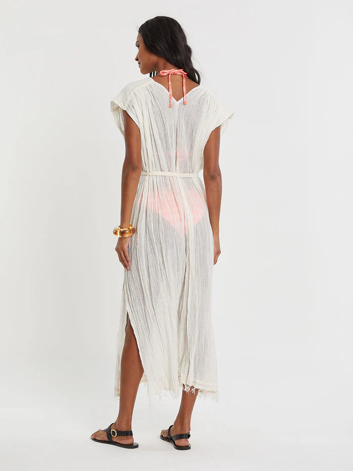JANENE Long Crinkle Dress