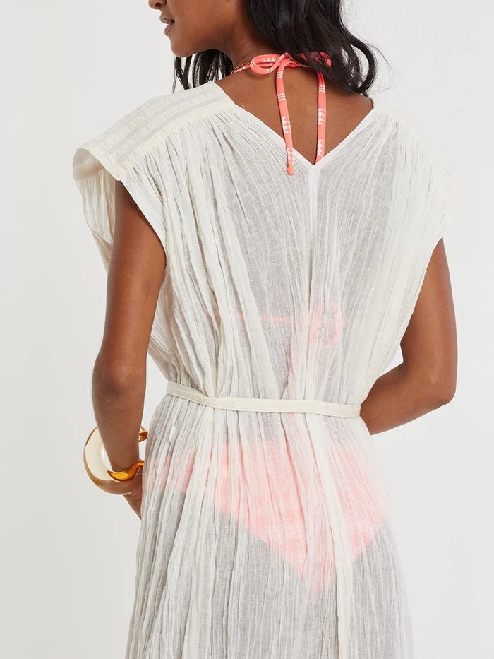 JANENE Long Crinkle Dress