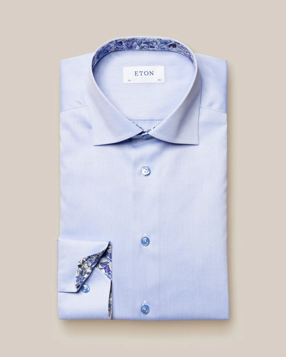 Signature Twill Shirt-Floral Contrast Details