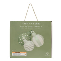 Light Up Christmas Baubles Set of 3