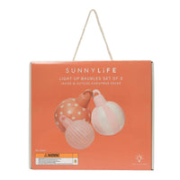 Light Up Christmas Baubles Set of 3