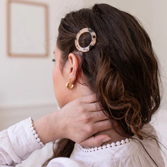 Tortoiseshell Round Barrette