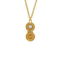 Cannonball Opening Necklace with Hidden Pearl