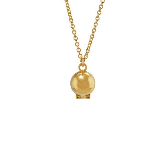 Cannonball Opening Necklace with Hidden Pearl