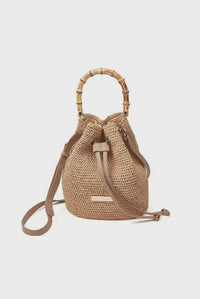 Savannah Bay Mini Raffia Bucket Bag