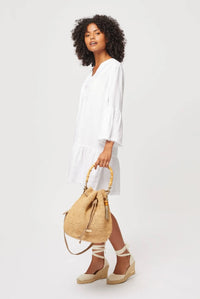 Savannah Bay Mini Raffia Bucket Bag