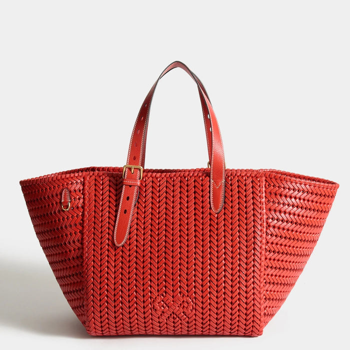 Neeson Square Tote in Tomato Red