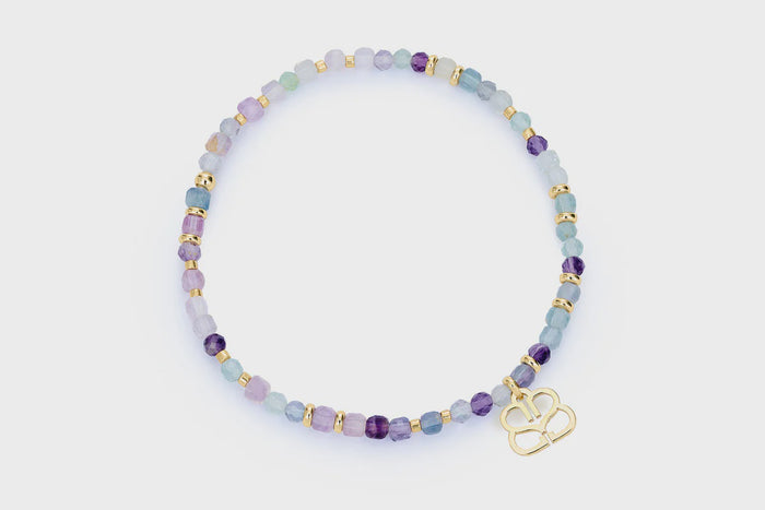 Violet Rainbow Fluorite Bracelet