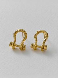 Aged Boatyard Link Stud Earrings