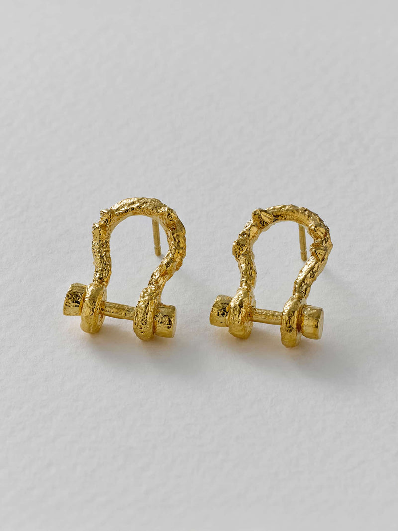 Aged Boatyard Link Stud Earrings