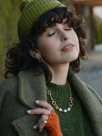 Boatyard Link Chain & Freshwater Pearl Necklace