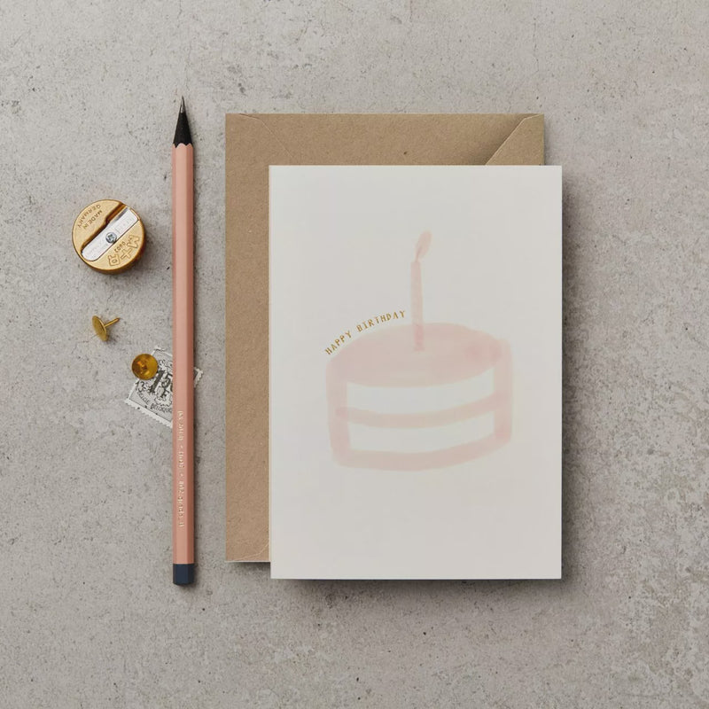 Pink Birthday Cake Card